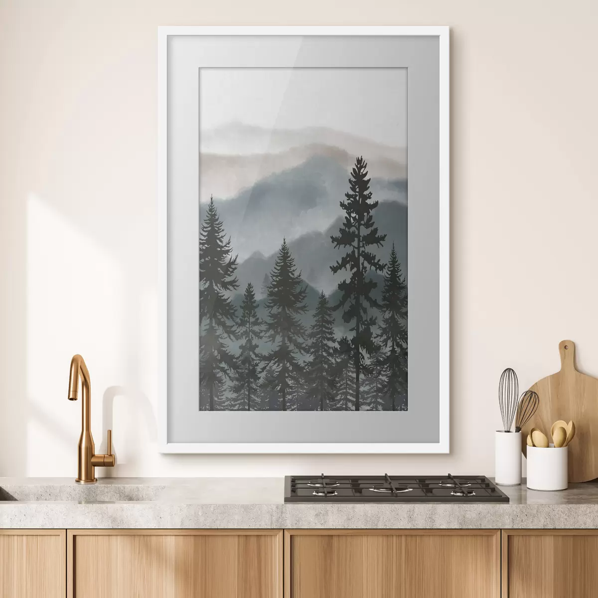 Poster Montes azules, bosque quieto f37017