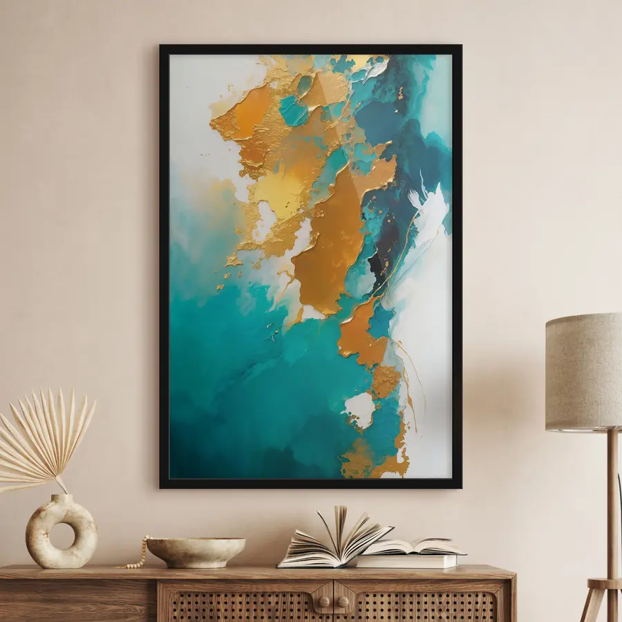 murales de pared Vibrante fusión de colores y texturas f35823