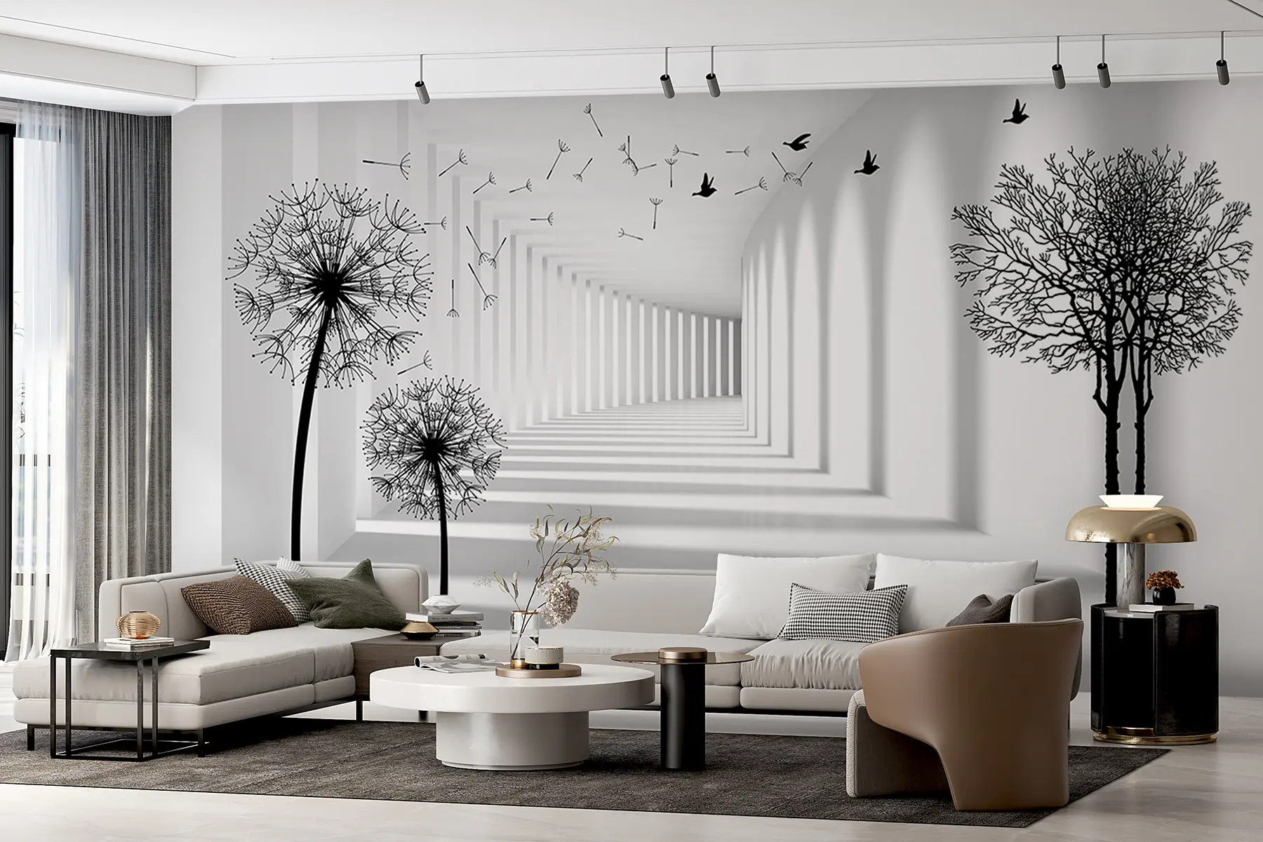 murales de pared Profundidad y luz u37803d2