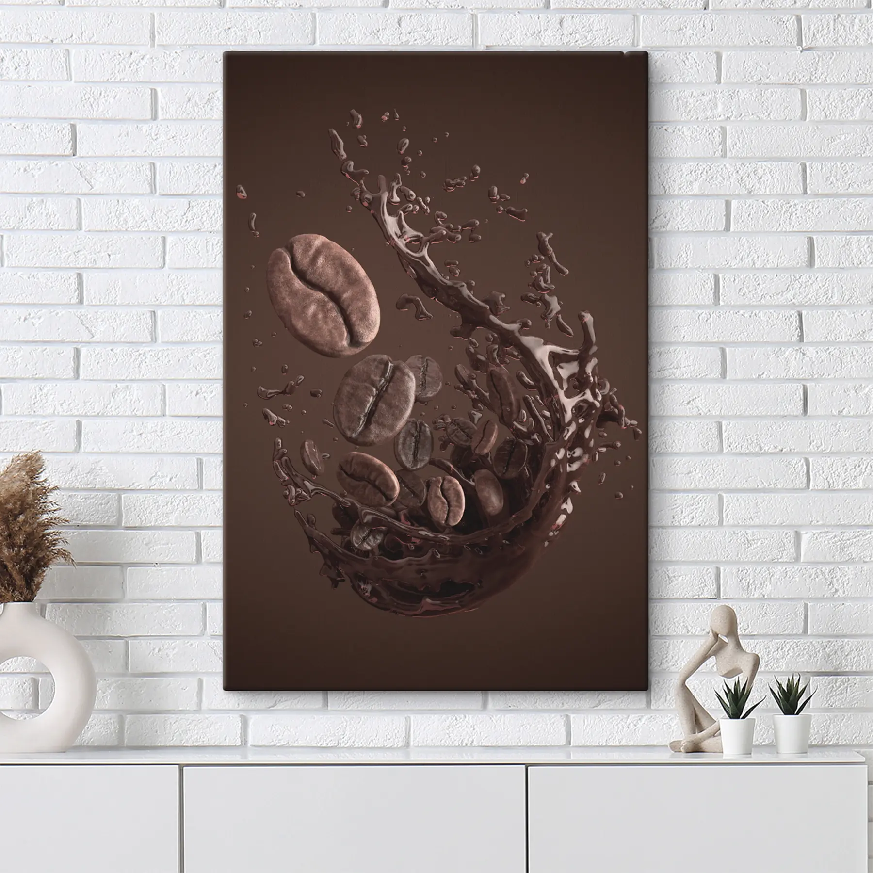 murales de pared Salpicaduras de café en rico movimiento s37176