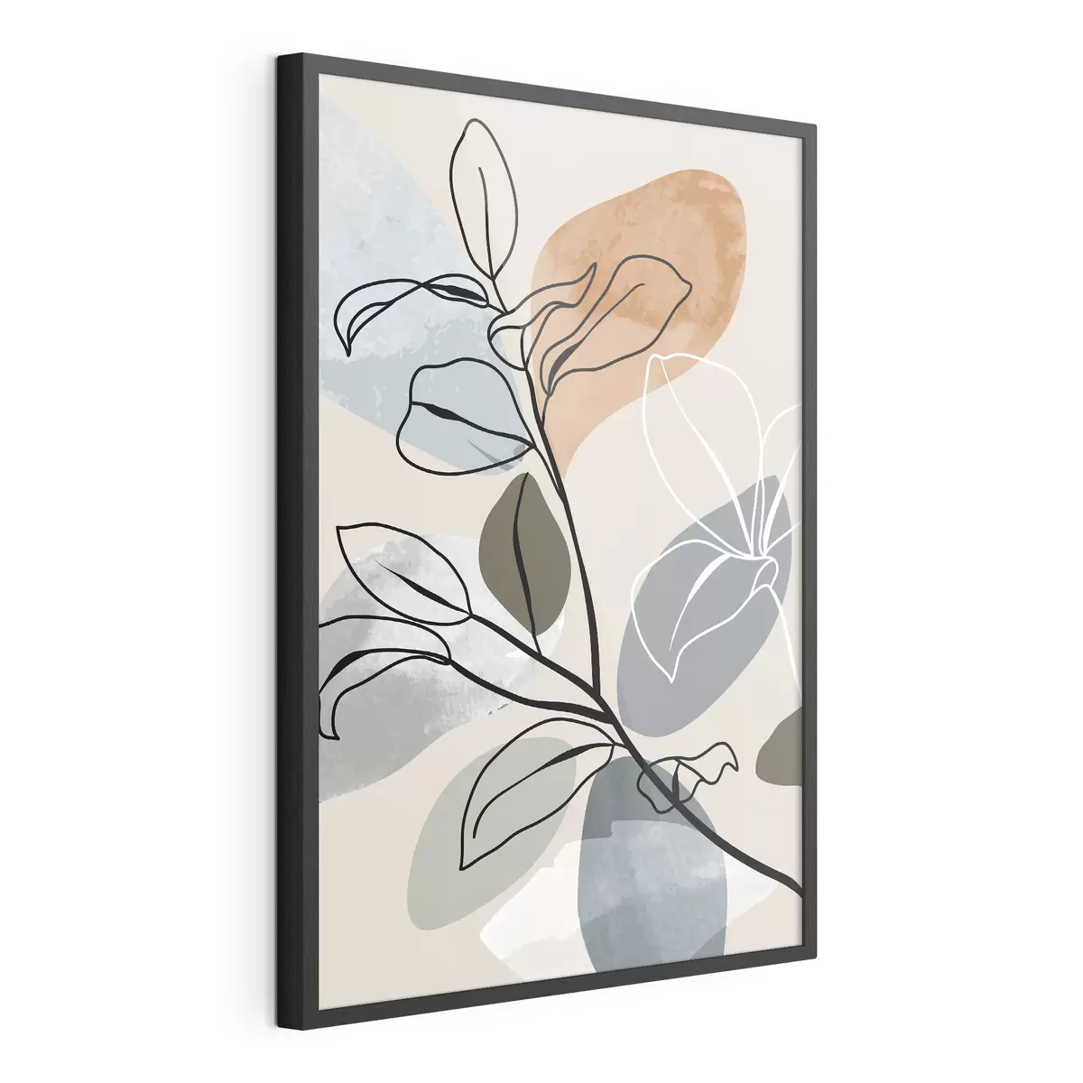 Poster Elegante arte lineal con formas coloridas f36817