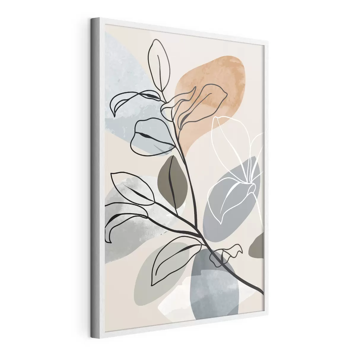 Poster Elegante arte lineal con formas coloridas f36817
