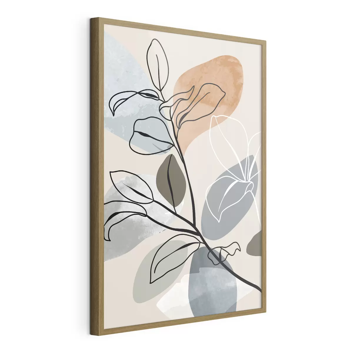 Poster Elegante arte lineal con formas coloridas f36817
