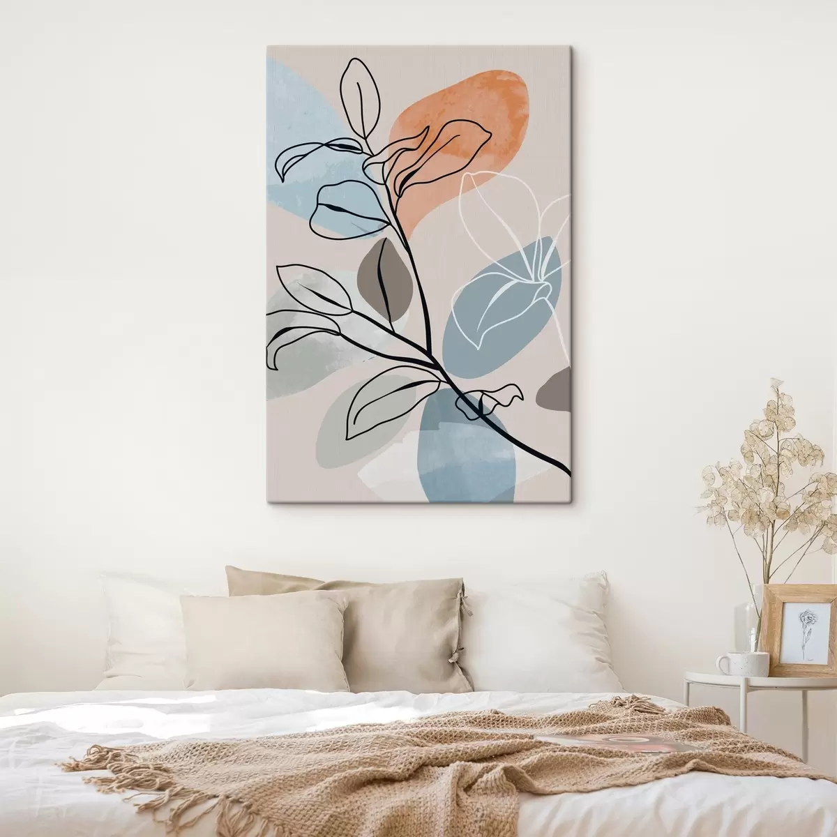 murales de pared Diseño vegetal abstracto sobre fondo apagado s36817