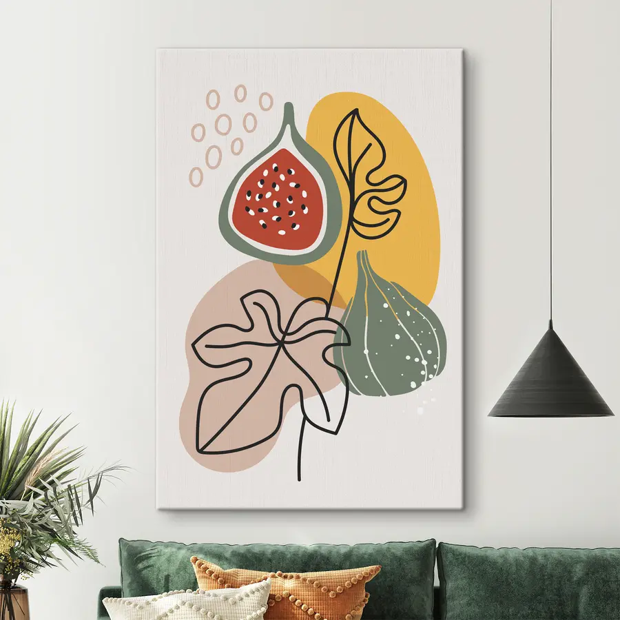 murales de pared Colorida composición floral abstracta s37058