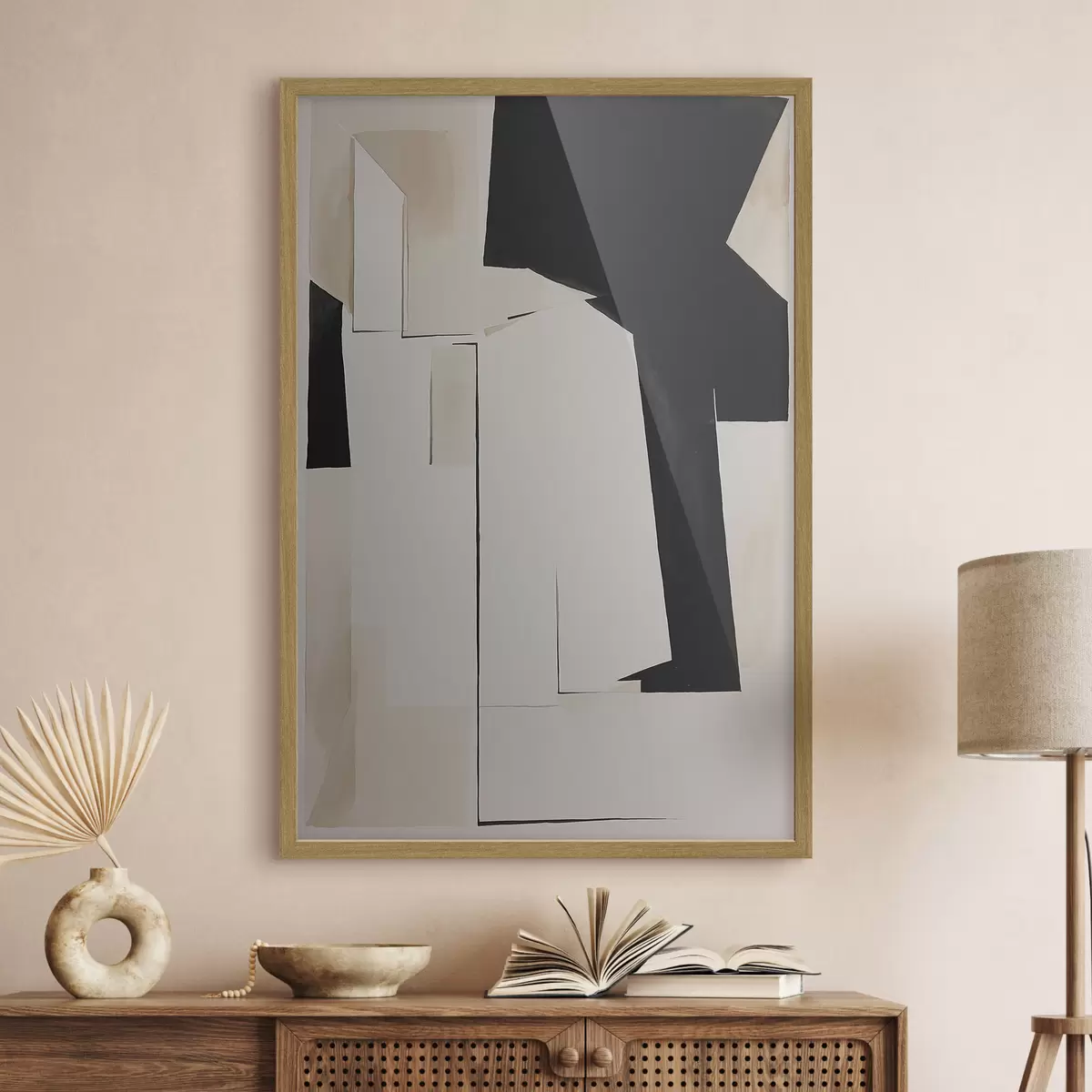 Poster Formas abstractas en tonos apagados f37169