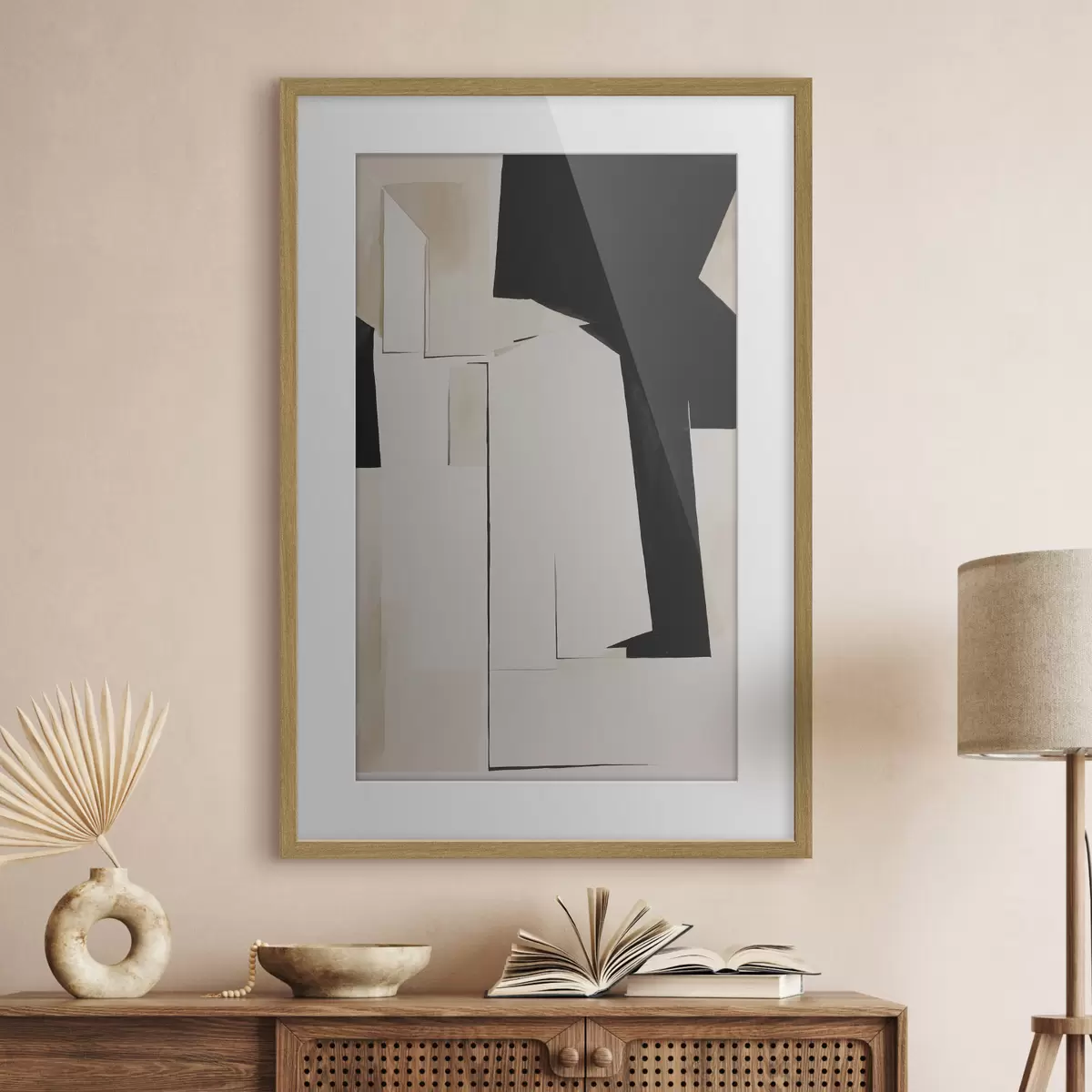 Poster Formas abstractas en tonos apagados f37169