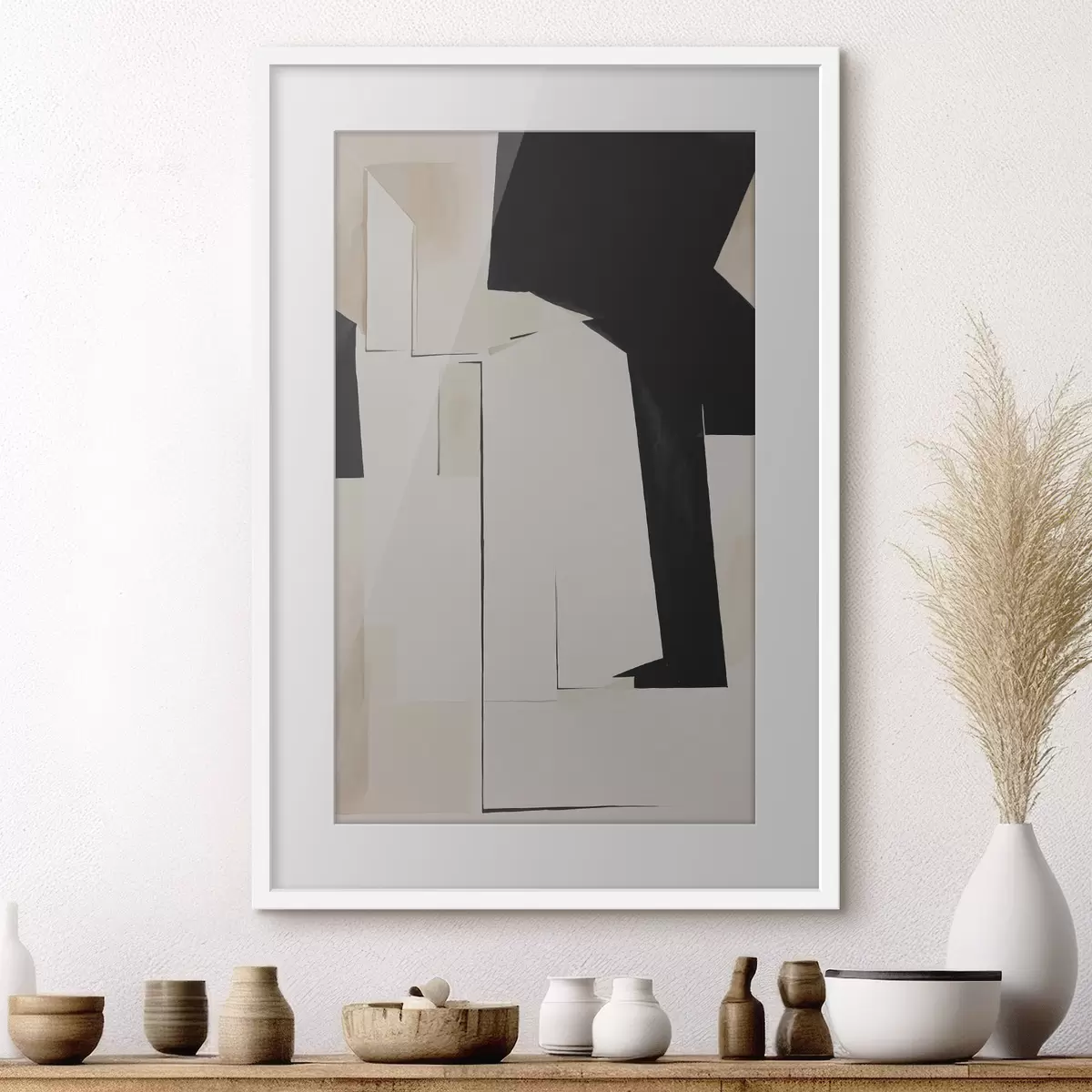 Poster Formas abstractas en tonos apagados f37169