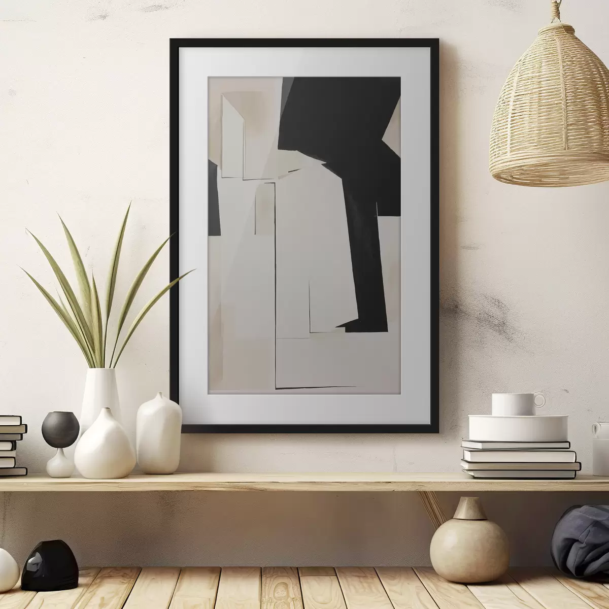 Poster Formas abstractas en tonos apagados f37169