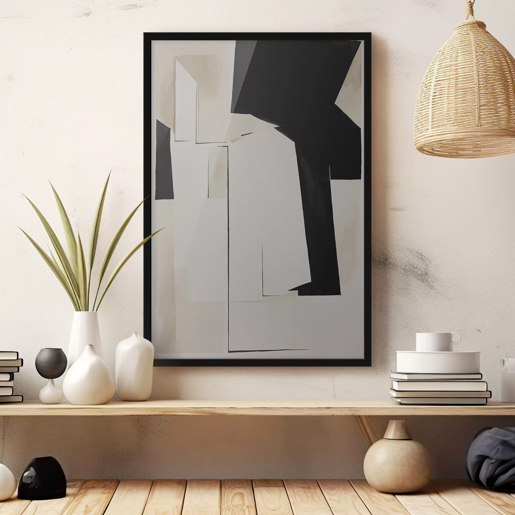 murales de pared Formas abstractas en tonos apagados f37169