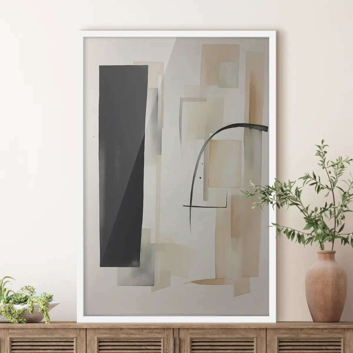 Poster Tonos y formas abstractas en armonía f37170