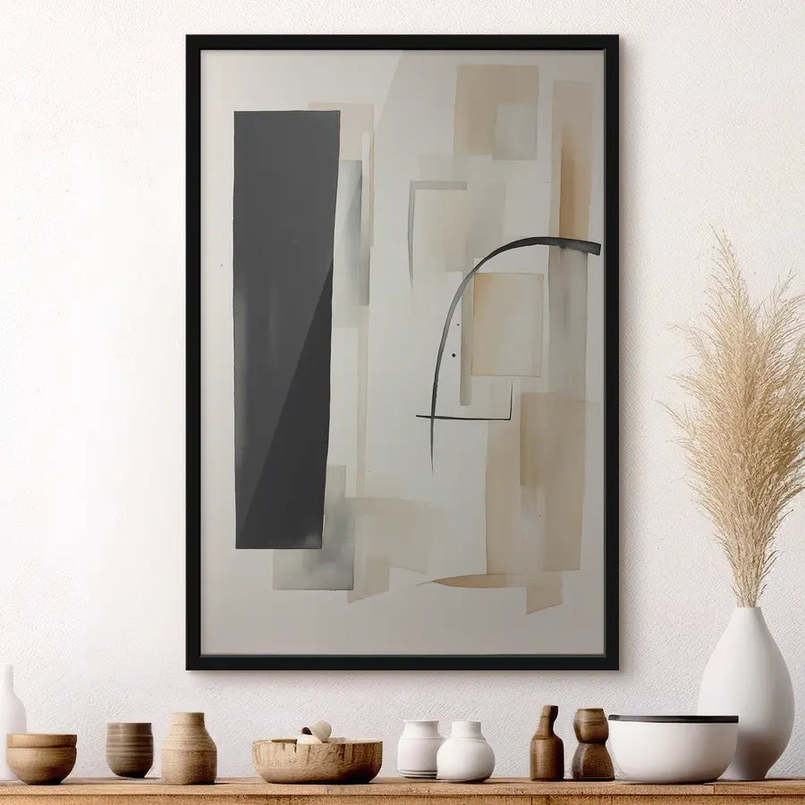 murales de pared Tonos y formas abstractas en armonía f37170