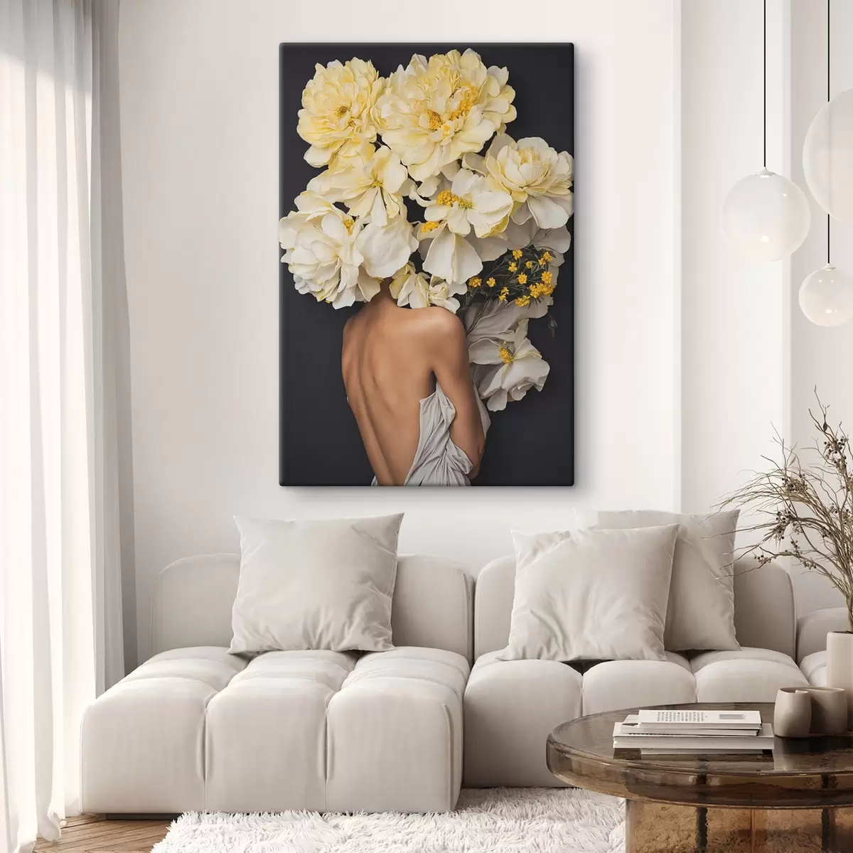 murales de pared Belleza floral que abraza momentos de serenidad s37162