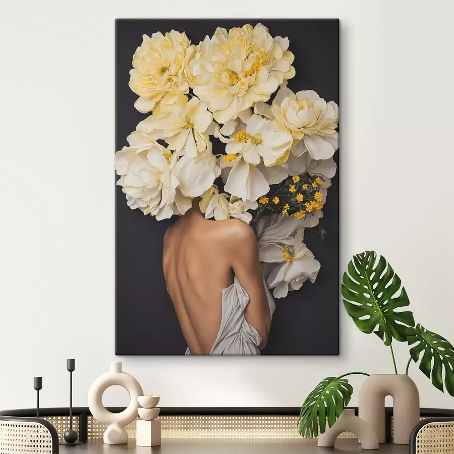 murales de pared Belleza floral que abraza momentos de serenidad s37162