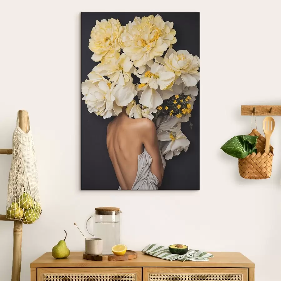 murales de pared Belleza floral que abraza momentos de serenidad s37162