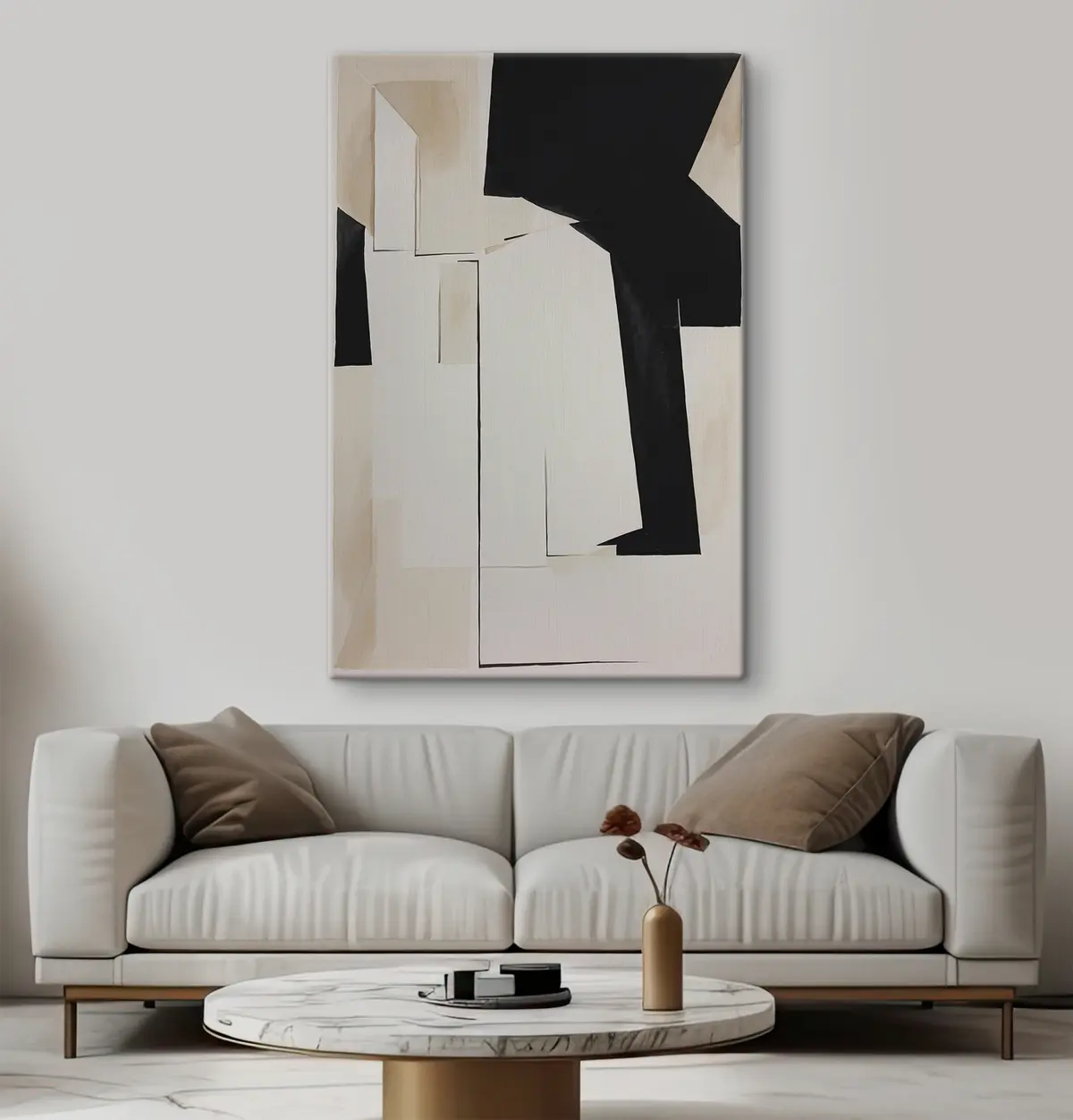 murales de pared Formas abstractas en tonos contrastados s37169