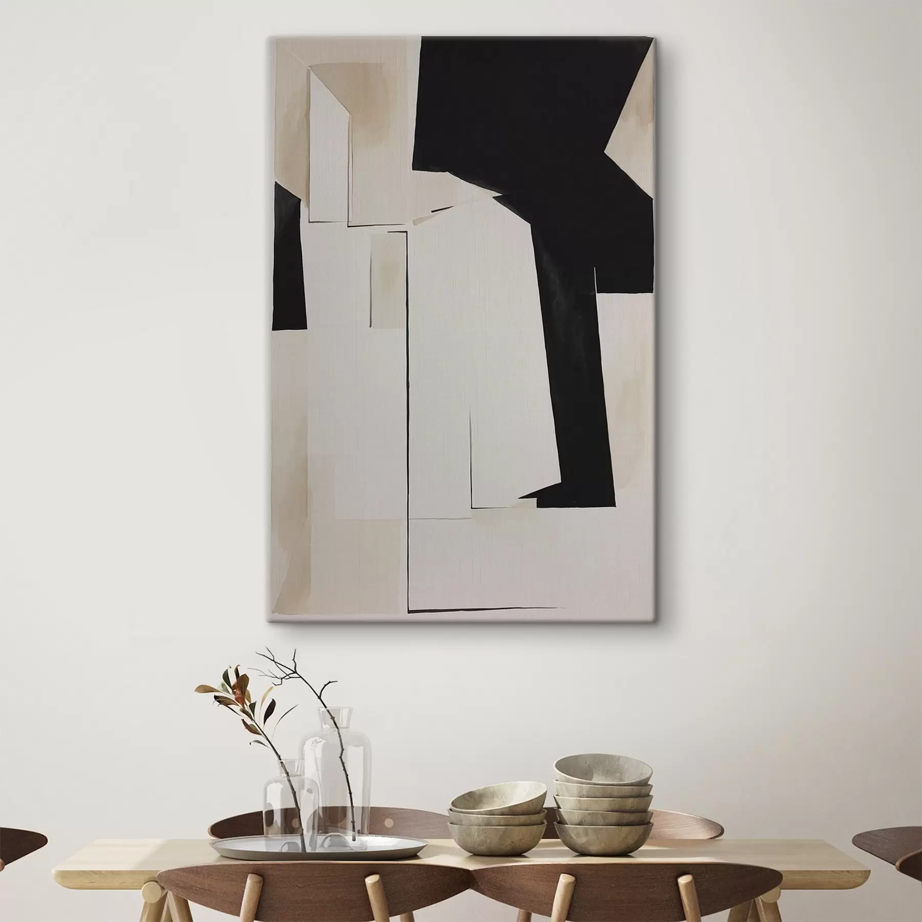 murales de pared Formas abstractas en tonos contrastados s37169