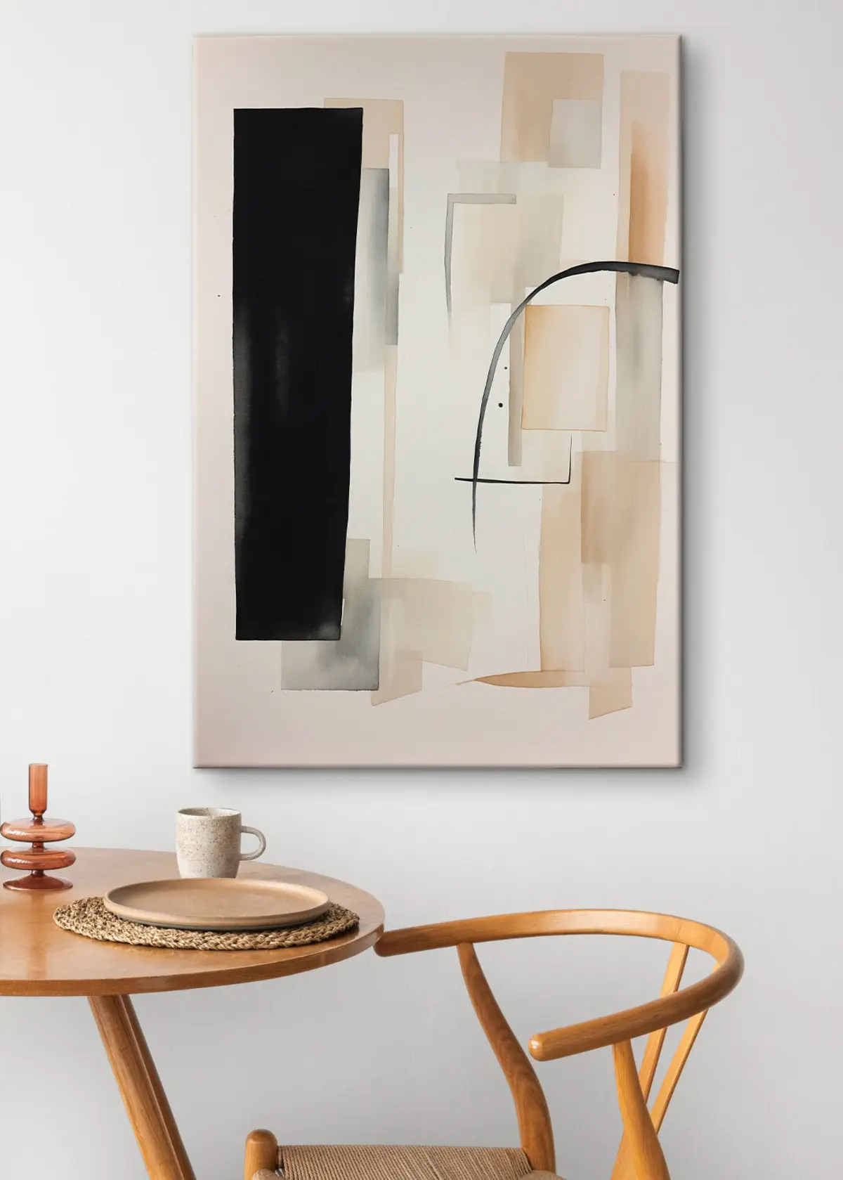 murales de pared Formas abstractas en tonos suaves s37170