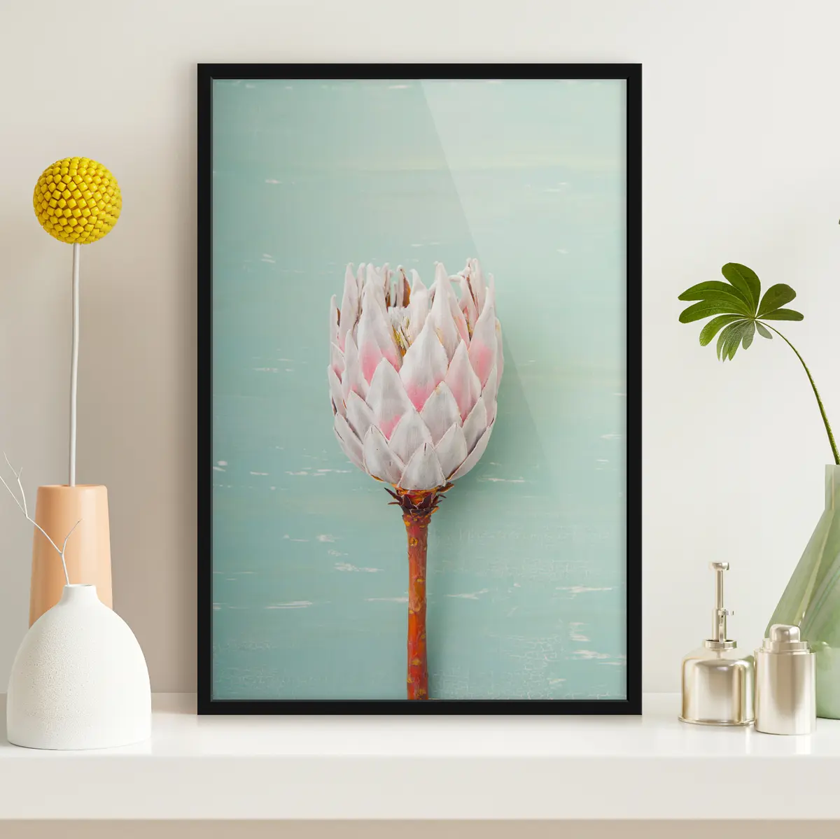 Poster Hermosa flor sobre un fondo suave f36695