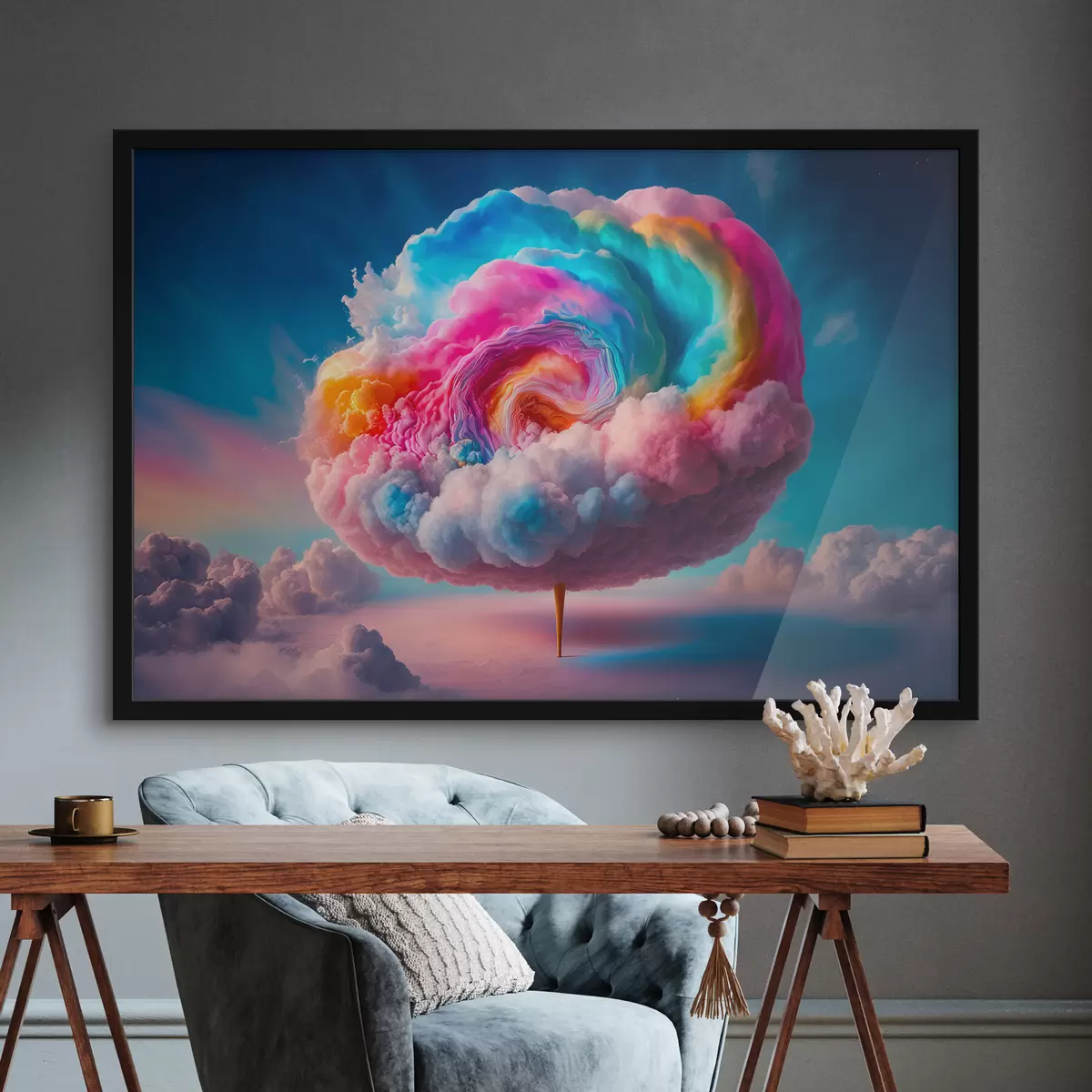 Poster Nubes vibrantes se arremolinan en el cielo. f36698