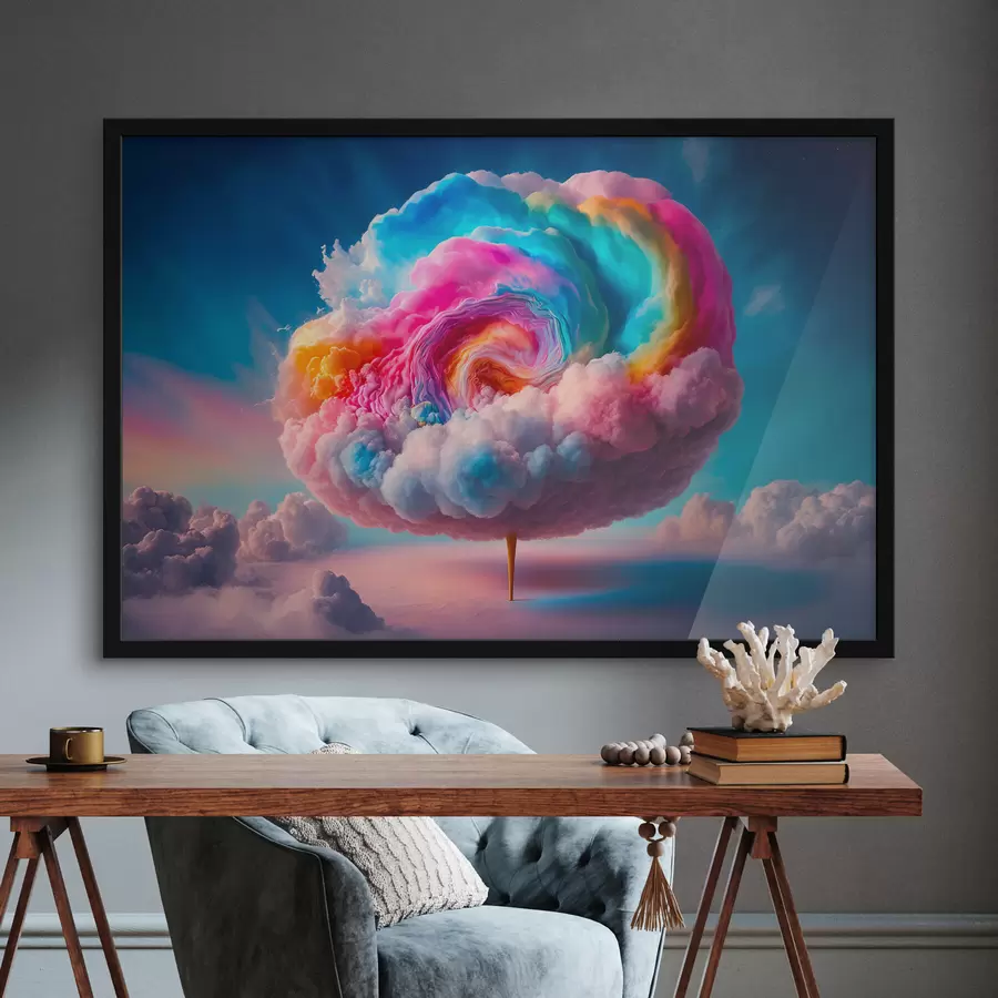 murales de pared Nubes vibrantes se arremolinan en el cielo. f36698
