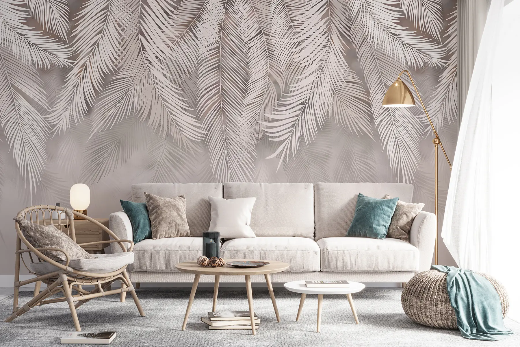 murales de pared Delicadas hojas caídas u48556v5d2