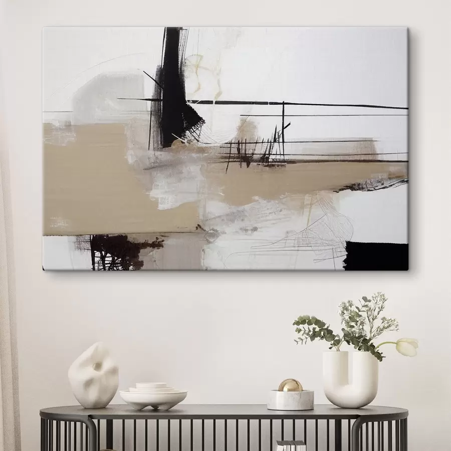 murales de pared Formas abstractas en tonos neutros s37067