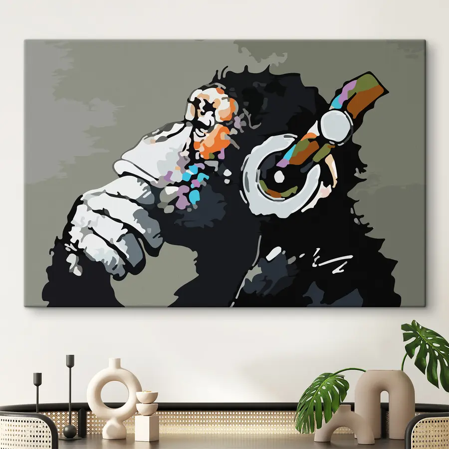 murales de pared Pensar en profundidad mientras se escucha música s37269