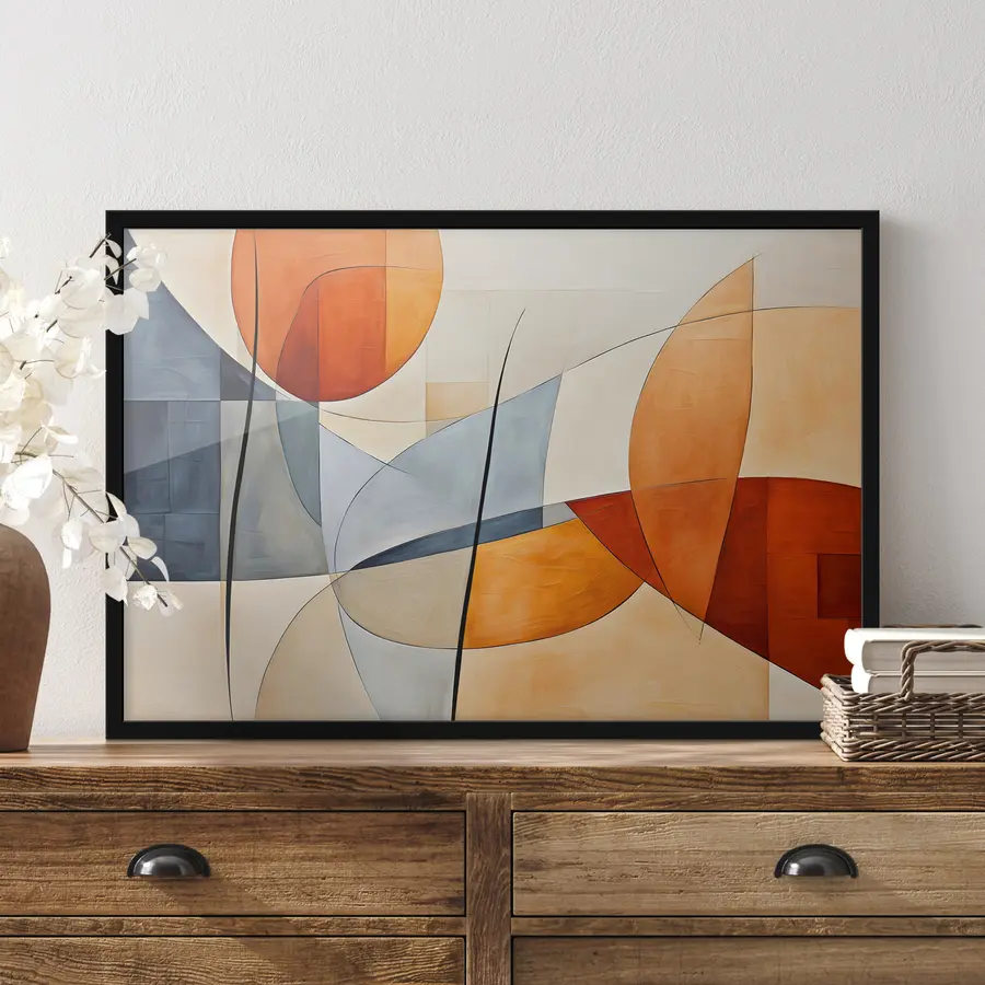 murales de pared Formas dinámicas en tonos cálidos f37285