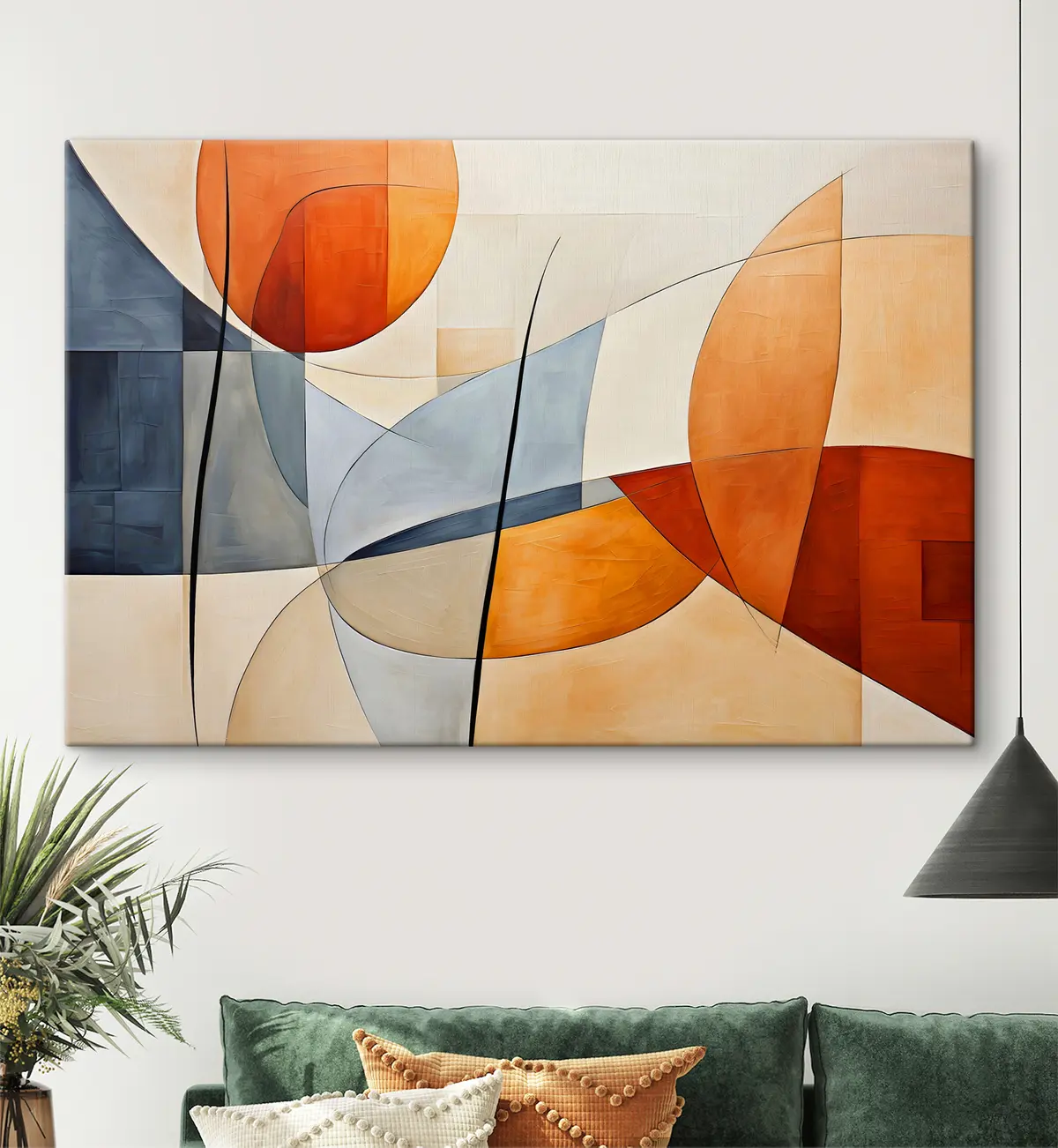 murales de pared Formas abstractas vibrantes en armonía s37285