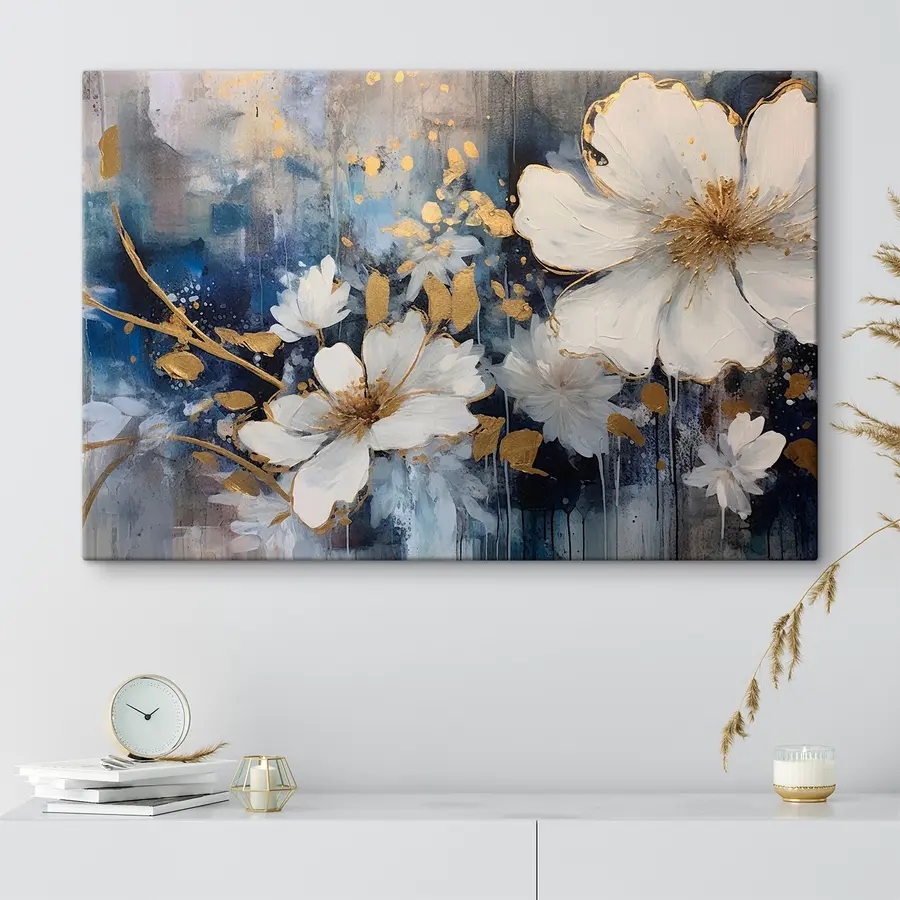 murales de pared Elegancia floral con colores vibrantes s35526