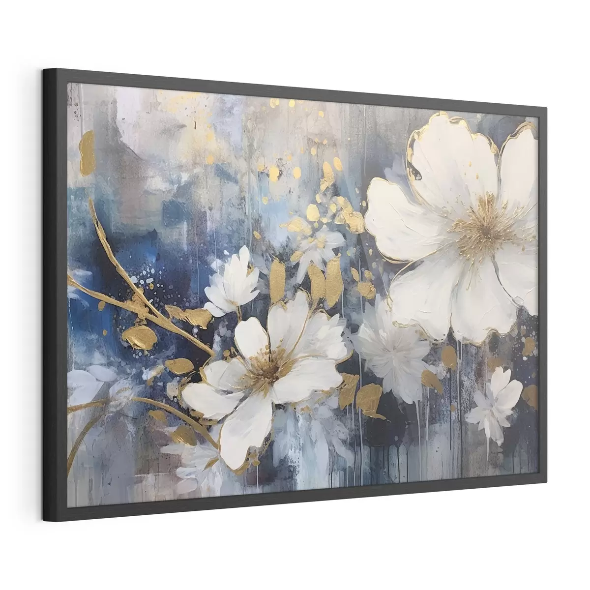 Poster Flores blancas, silencio azul f35526