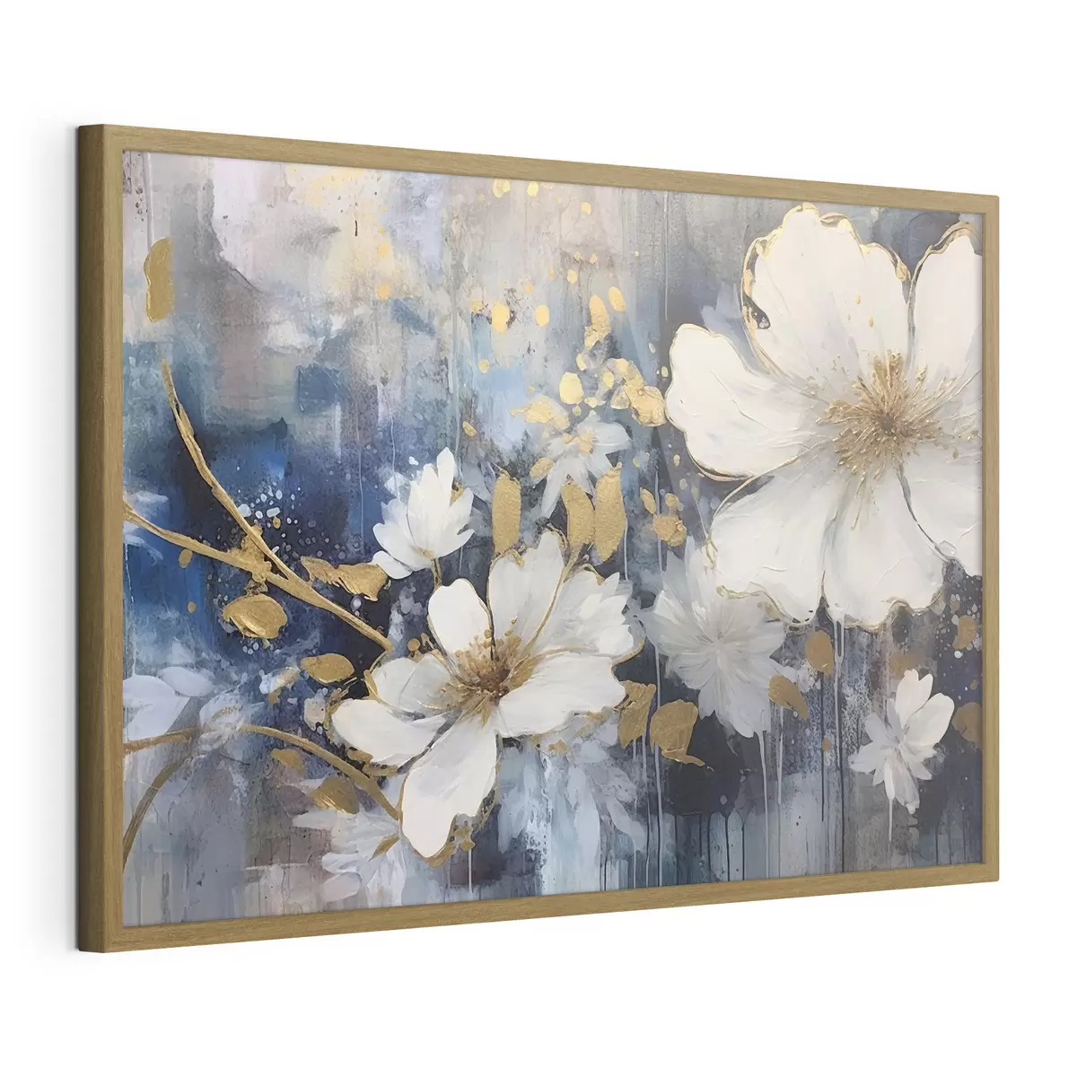 Poster Flores blancas, silencio azul f35526