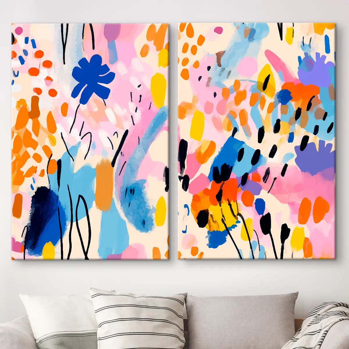 murales de pared Colores vibrantes bailando en armonía m00268