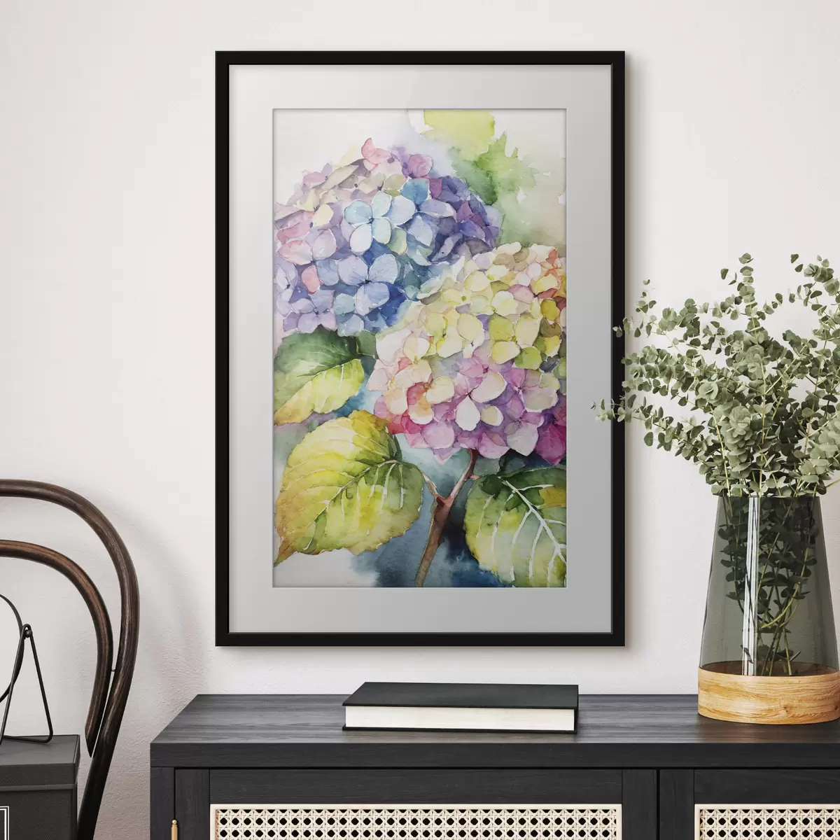 Poster Flores vibrantes en suaves tonos de acuarela f37342