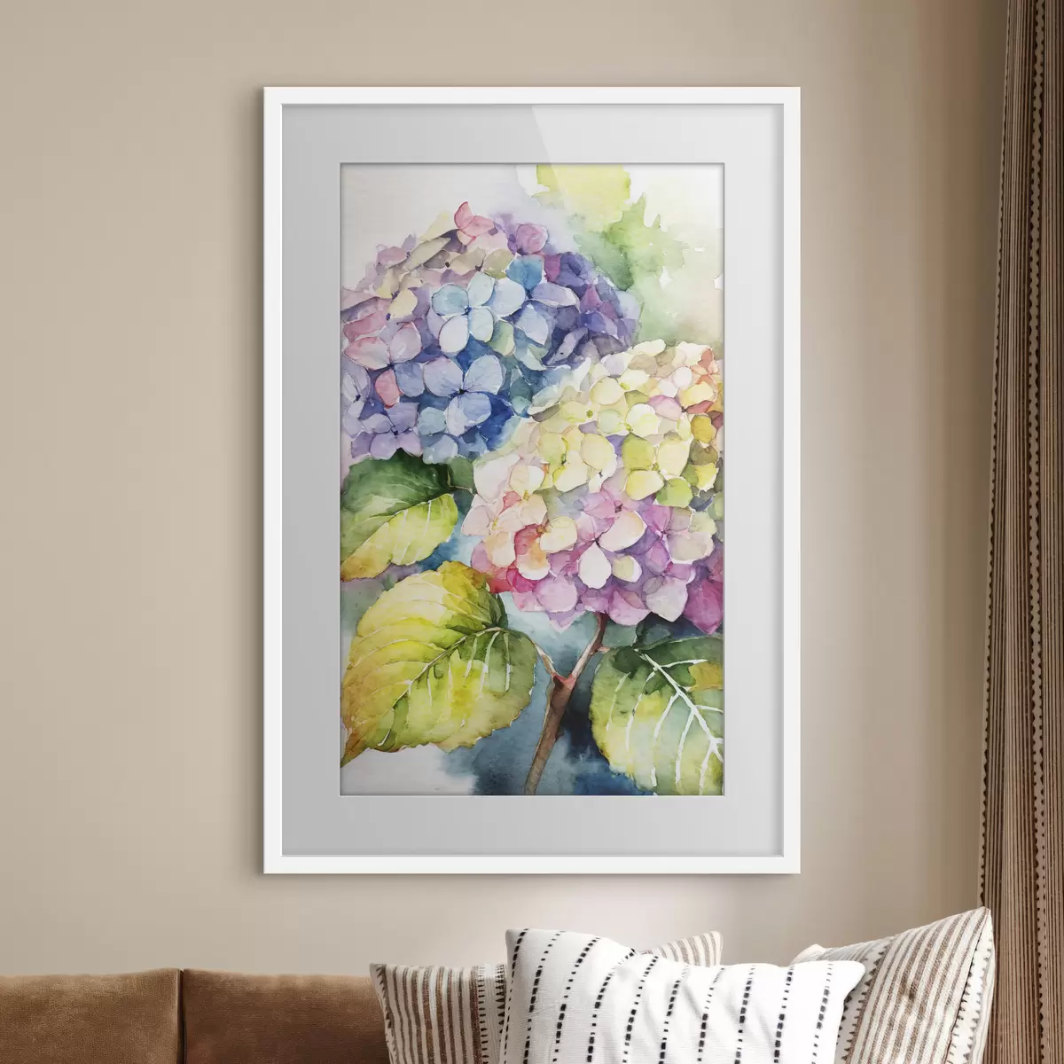 Poster Flores vibrantes en suaves tonos de acuarela f37342