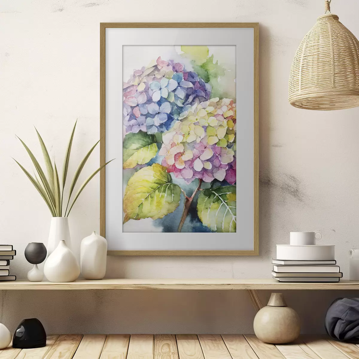 Poster Flores vibrantes en suaves tonos de acuarela f37342