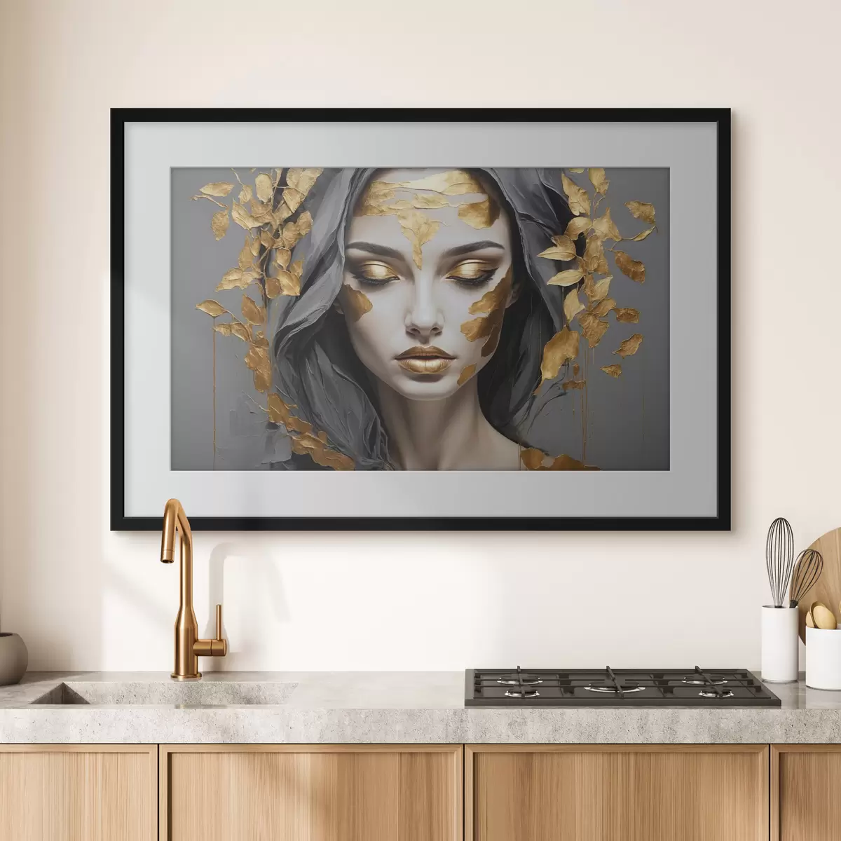 Poster Mirada interior dorada f37326