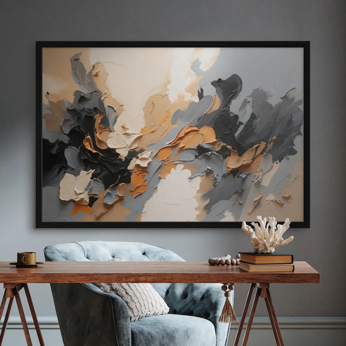 Poster Ondas abstractas de color y textura f37328