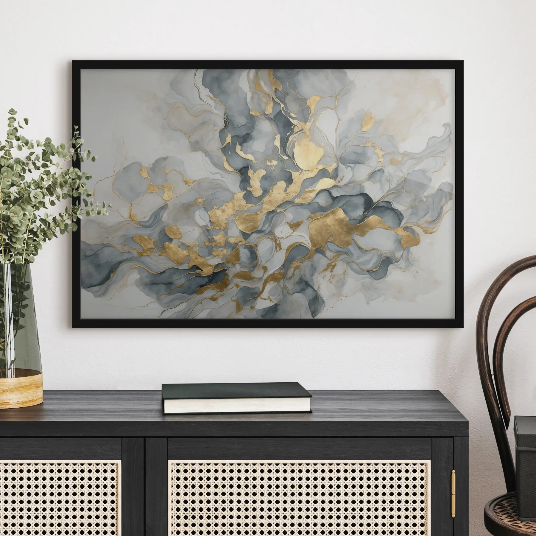 murales de pared Texturas fluidas y contrastes cautivadores f37331