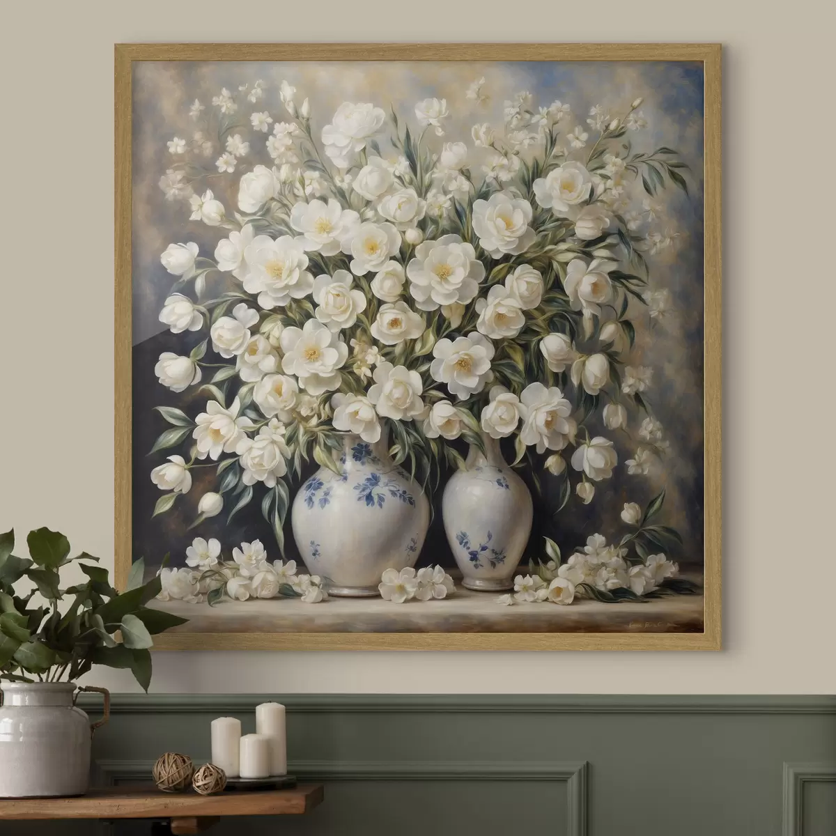 Poster Elegantes flores en encantadores jarrones f37440