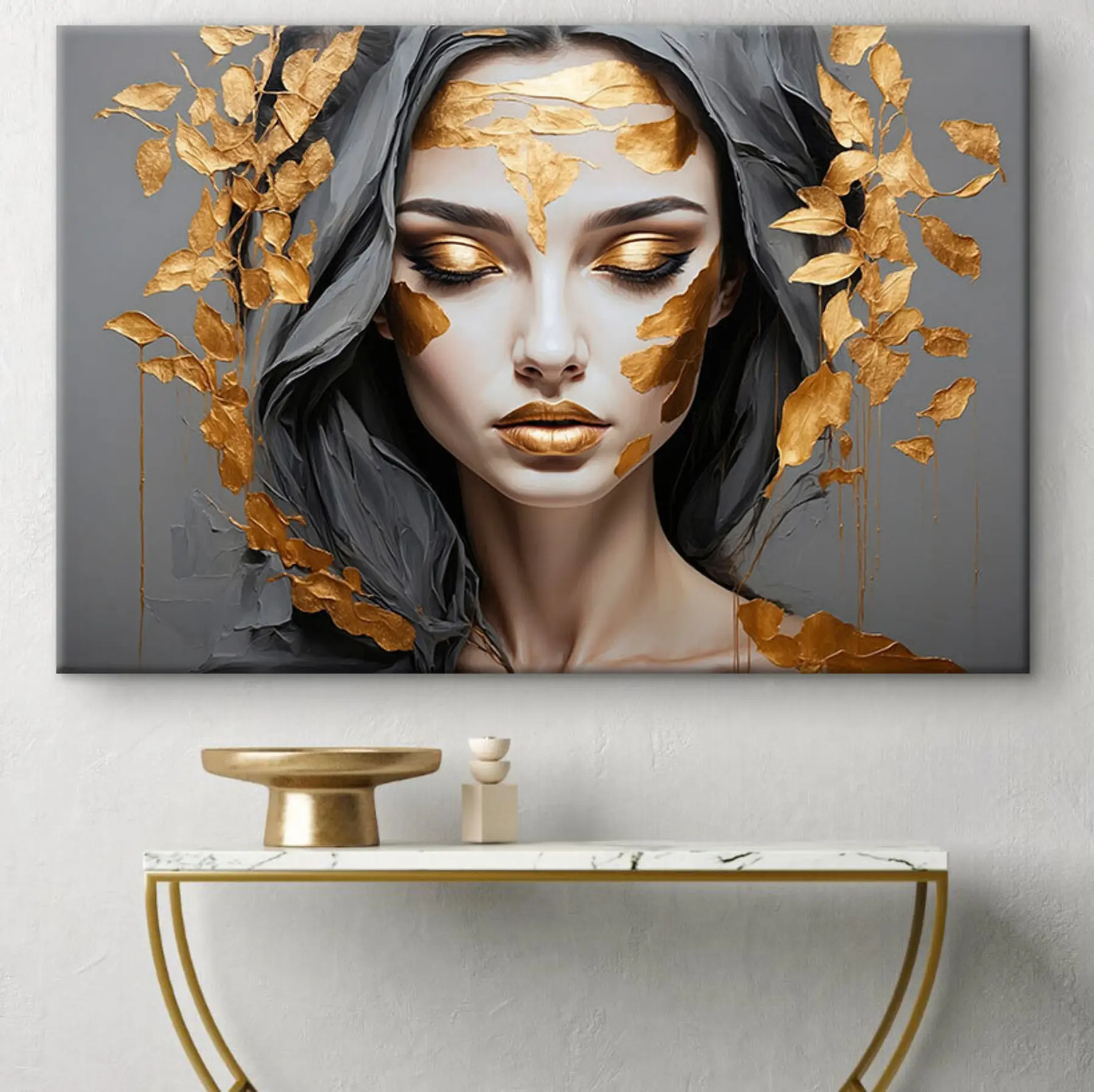 murales de pared Belleza elegante con elementos naturales s37326