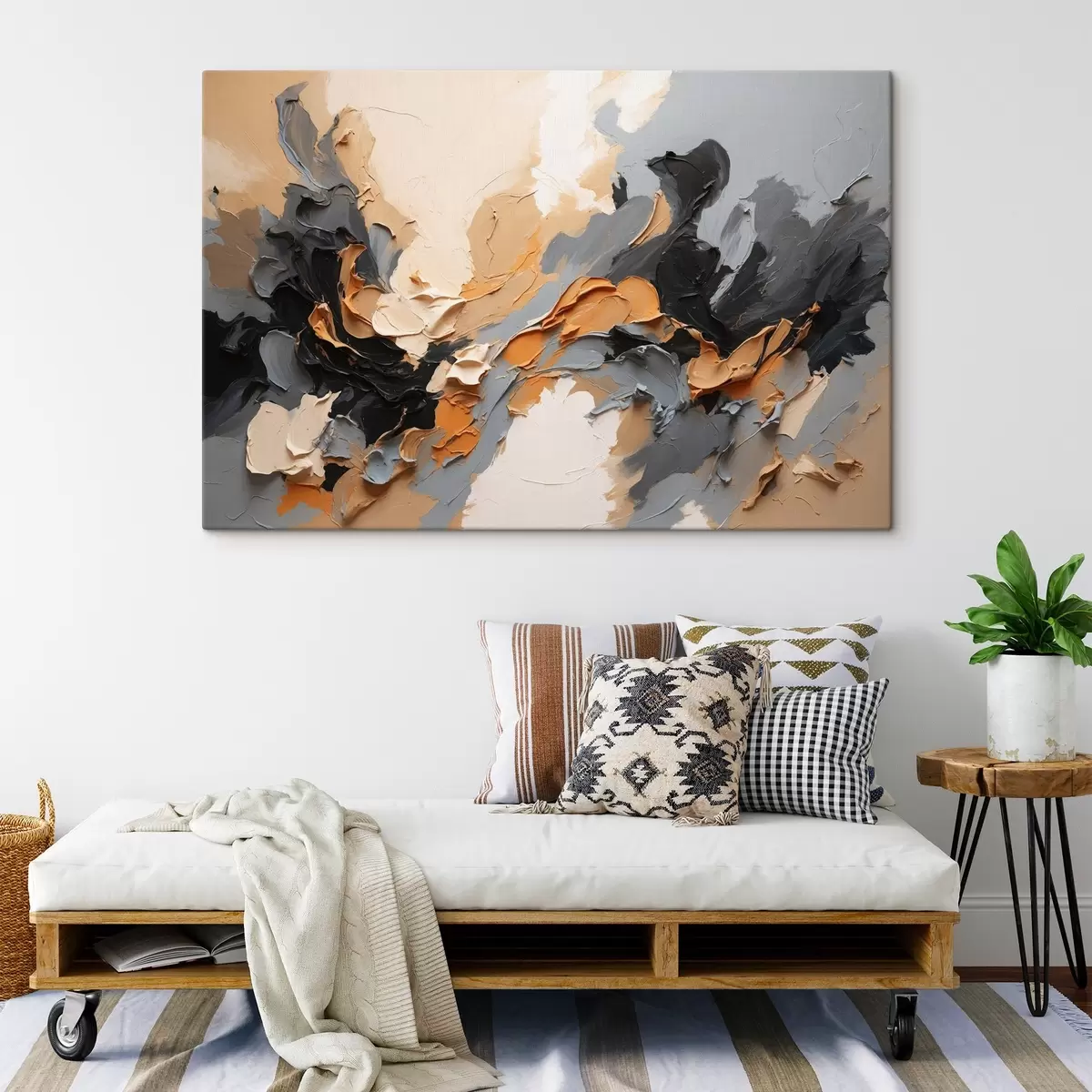 murales de pared Dinámicos remolinos de tonos tierra s37328