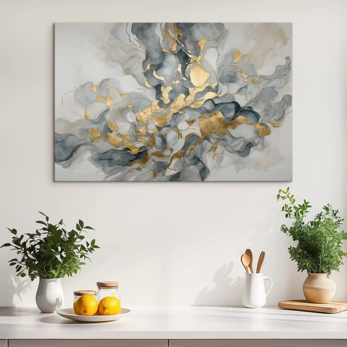 murales de pared Motivos fluidos en tonos suaves s37331