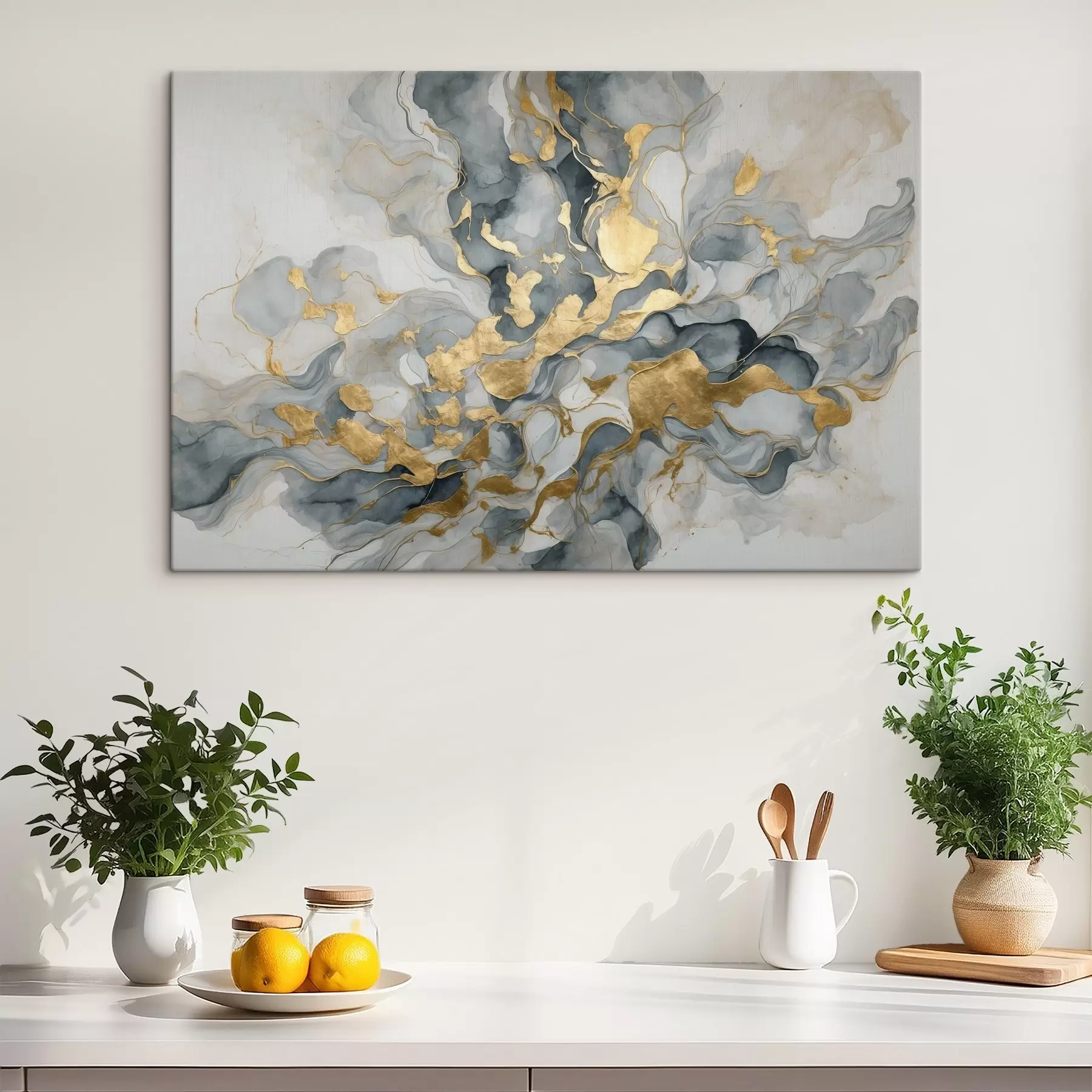 murales de pared Motivos fluidos en tonos suaves s37331