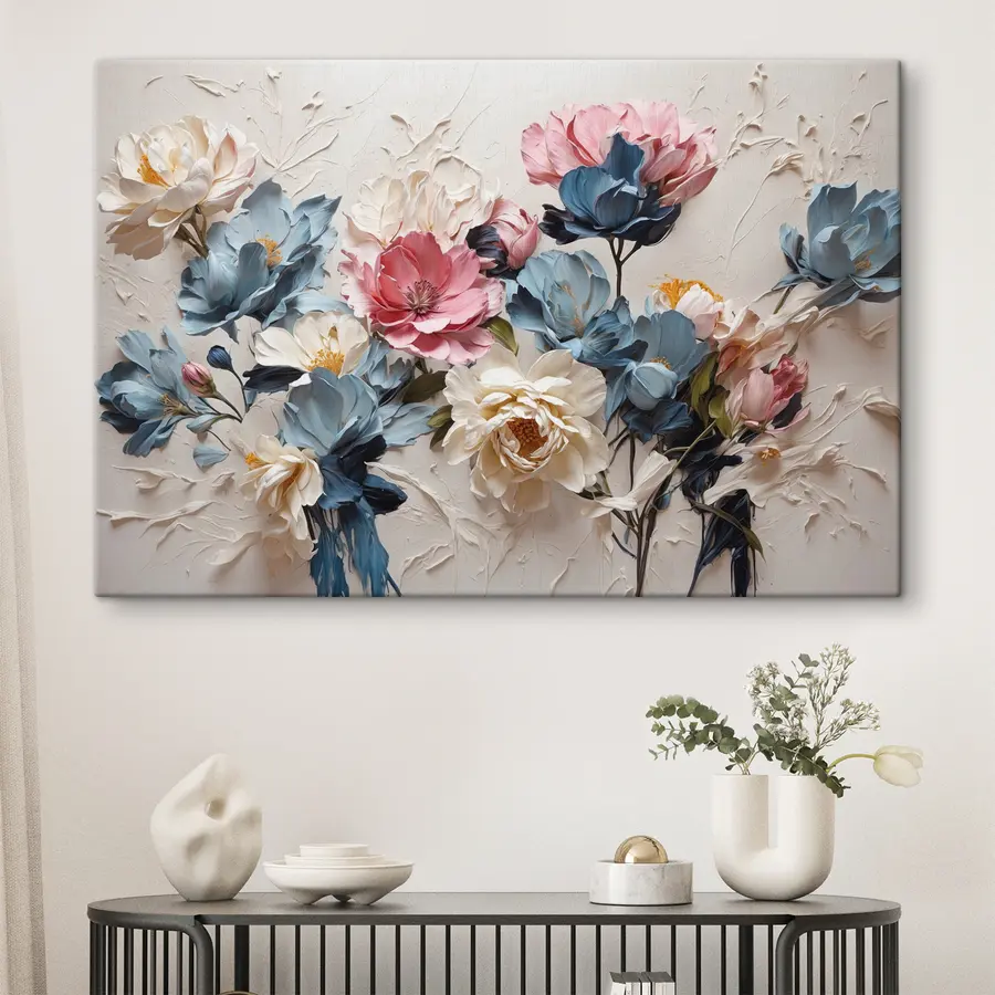 murales de pared Elegantes flores en suaves tonos pastel s37336
