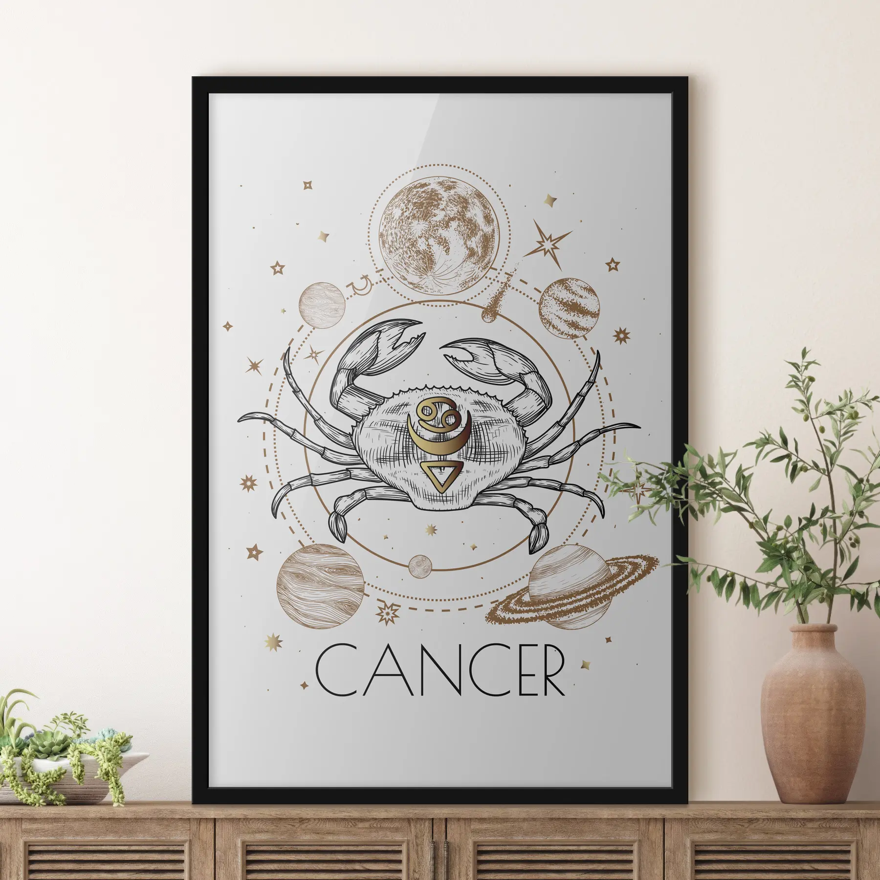 murales de pared Cangrejo celestial del signo del zodíaco f36197