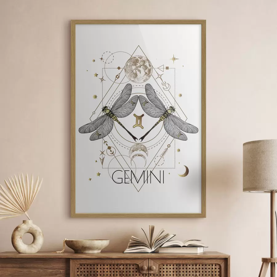 murales de pared Géminis entre estrellas f36515