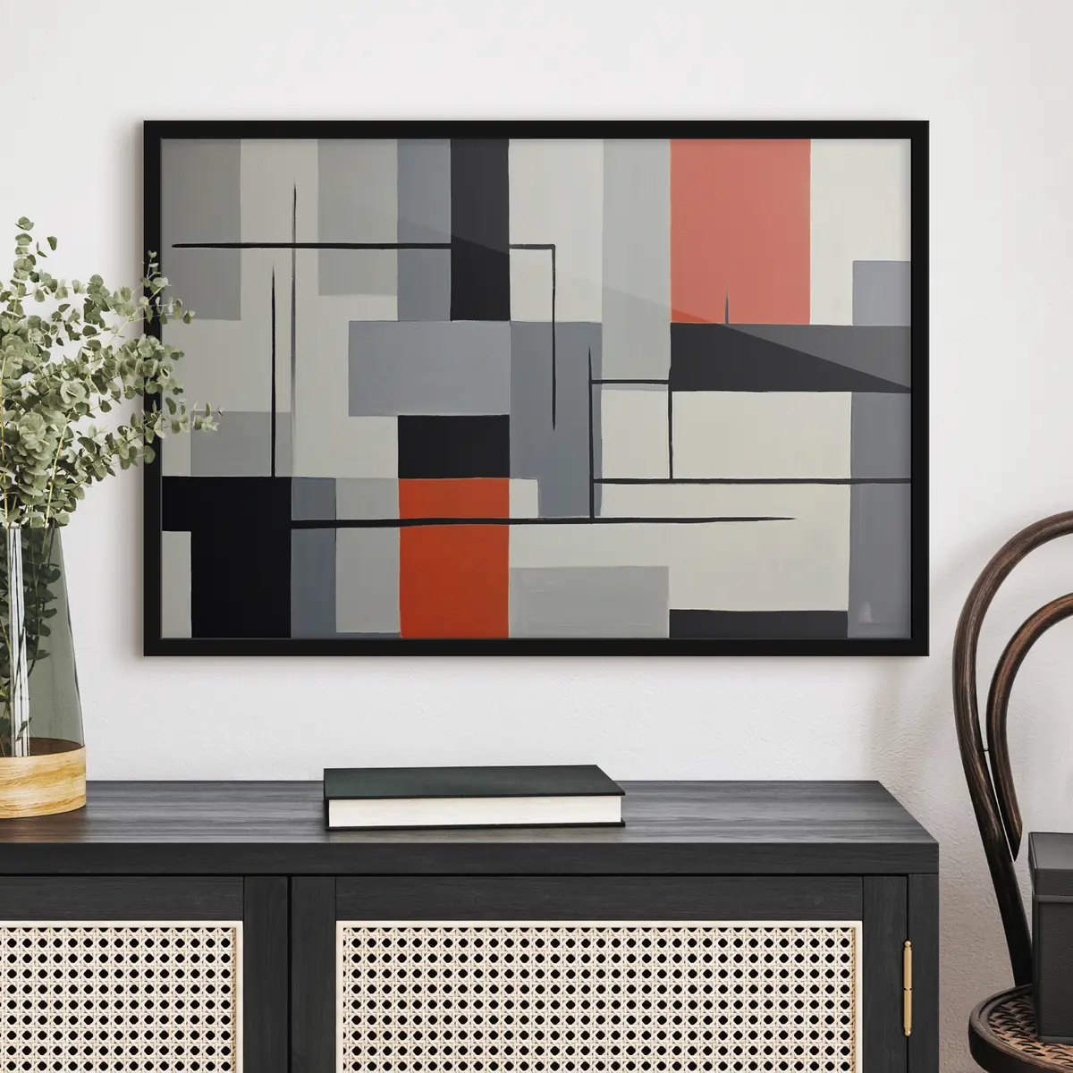 Poster Líneas atrevidas y colores que convergen maravillosamente f37278