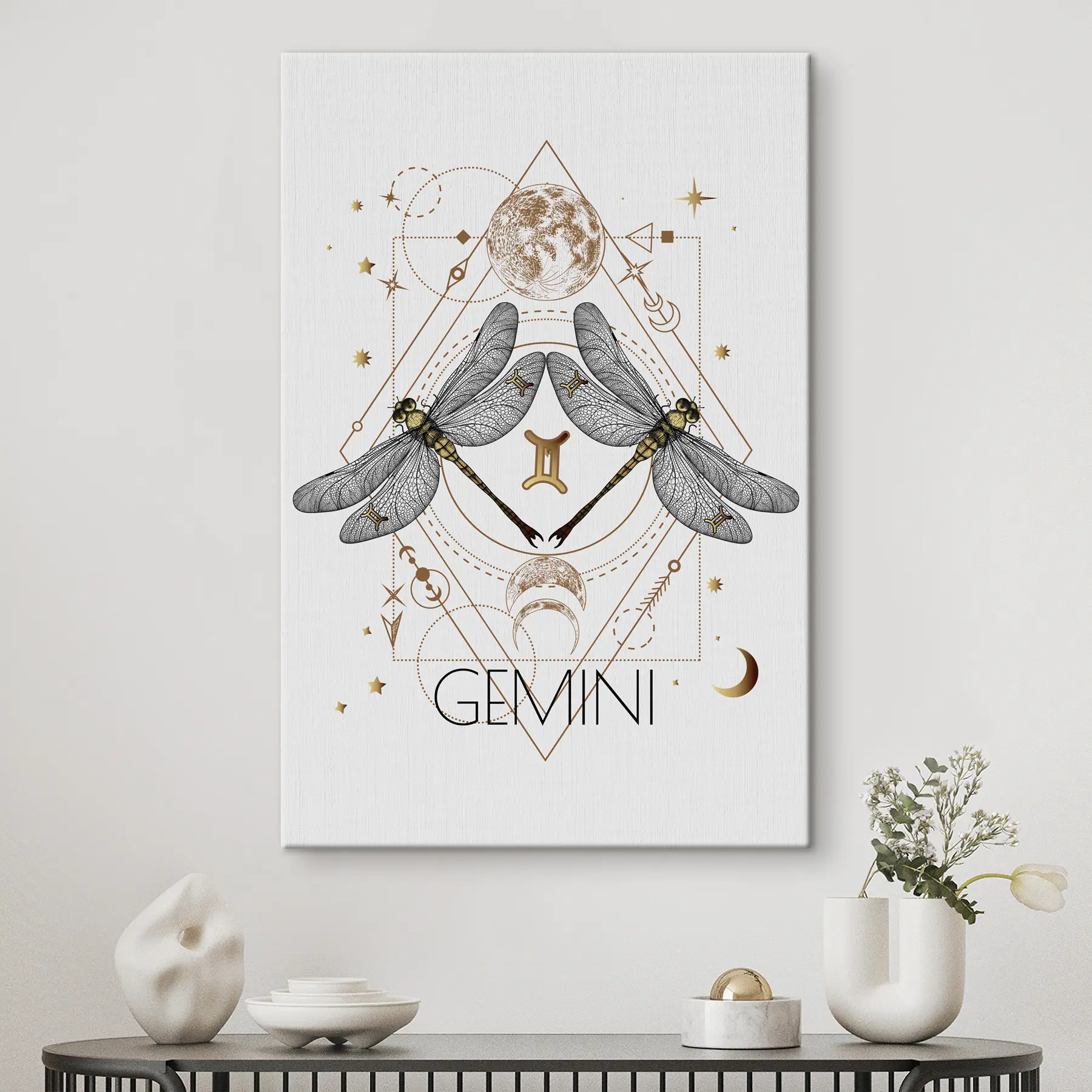 murales de pared Espíritus gemelos etéreos de Géminis s36515